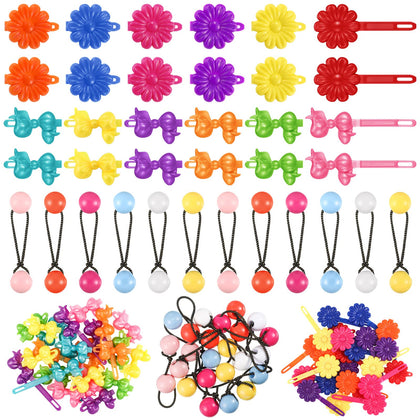 Ensemble de 60 accessoires pour cheveux Giegxin avec barrettes et élastiques colorés