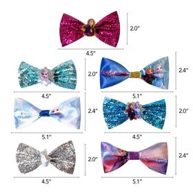 Ensemble de 7 bows Disney Frozen 2 avec arrière-plan coloré