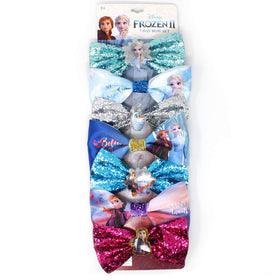 Ensemble de 7 bows Disney Frozen 2 pour filles, multicolores sur carte