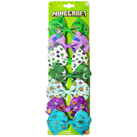 Ensemble de 7 bows Minecraft LUV HER sur une carte, multicolores