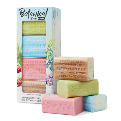 Ensemble de 8 savons Australian Botanical Soap avec diverses fragrances