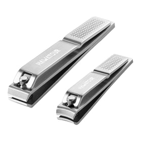 Ensemble de coupe-ongles HAWATOUR en acier inoxydable avec boîte en étain