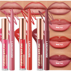 Ensemble de maquillage à lèvres hydratant BestLand avec 3 huiles et 3 crayons