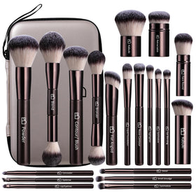 Ensemble de pinceaux de maquillage BS-MALL avec 20 pièces et étui de voyage