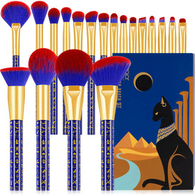 Ensemble de pinceaux de maquillage docolor 19pcs avec motif égyptien