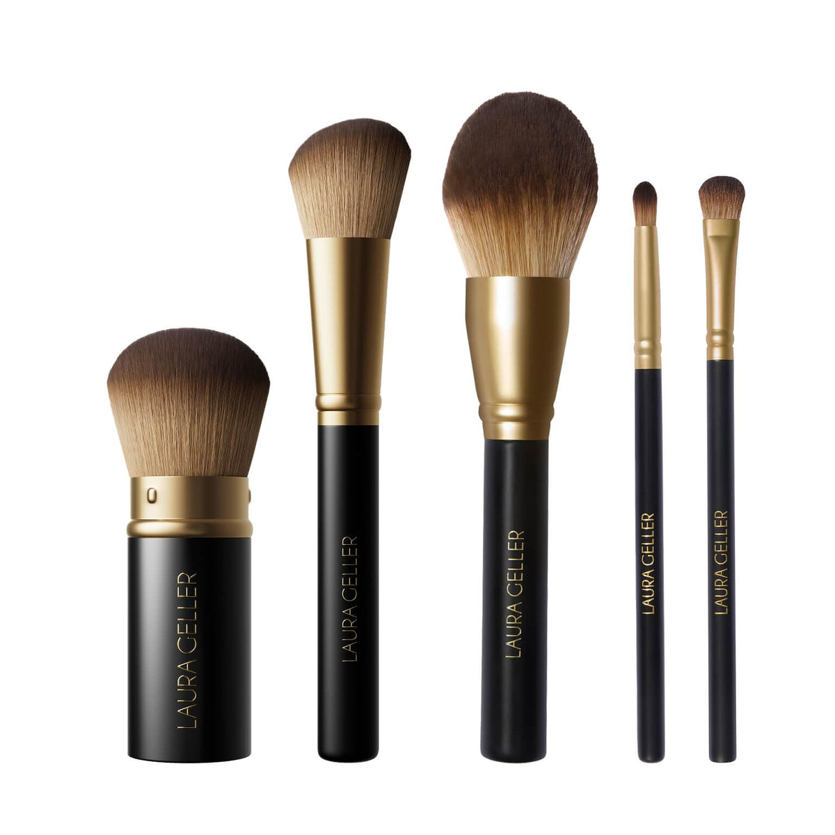 Ensemble de pinceaux de maquillage LAURA GELLER 5 pièces vue de face