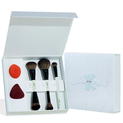 Ensemble de pinceaux Jessup avec éponge dans une boîte cadeau