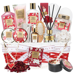 Ensemble de soins spa LILY ROY avec panier tressé