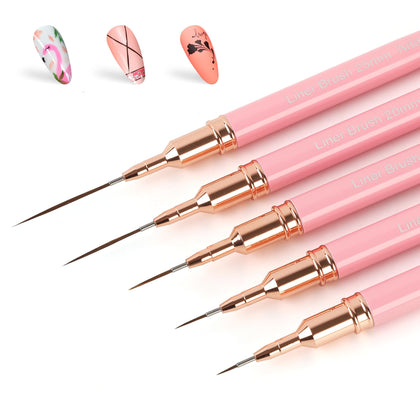 Ensemble de stylos de nail art métalliques Artdone, 5 pièces, vue avant