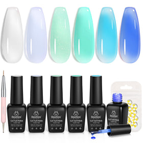 Ensemble de vernis à ongles gel jelly Beetles avec 6 couleurs estivales