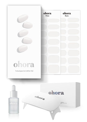 Ensemble kit ohora N Clean White avec vernis à ongles en gel et accessoires