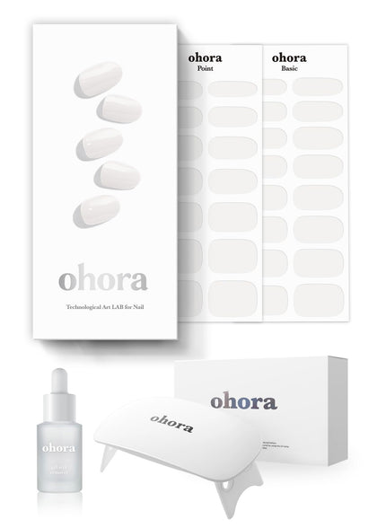 Ensemble kit ohora N Clean White avec vernis à ongles en gel et accessoires