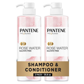 Ensemble Pantene shampooing et après-shampooing 17,9 oz avec eau de rose