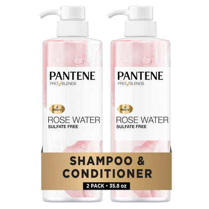 Ensemble Pantene shampooing et après-shampooing 17,9 oz avec eau de rose