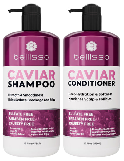 Ensemble Shampoo et Après-Shampooing BELLISSO 16 Fl Oz, vue de face