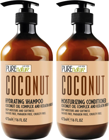 Ensemble shampooing et après-shampooing PURE NATURE LUX SPA vue avant