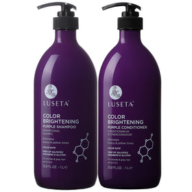 Ensemble shampooing et après-shampooing violet L LUSETA 33,8oz