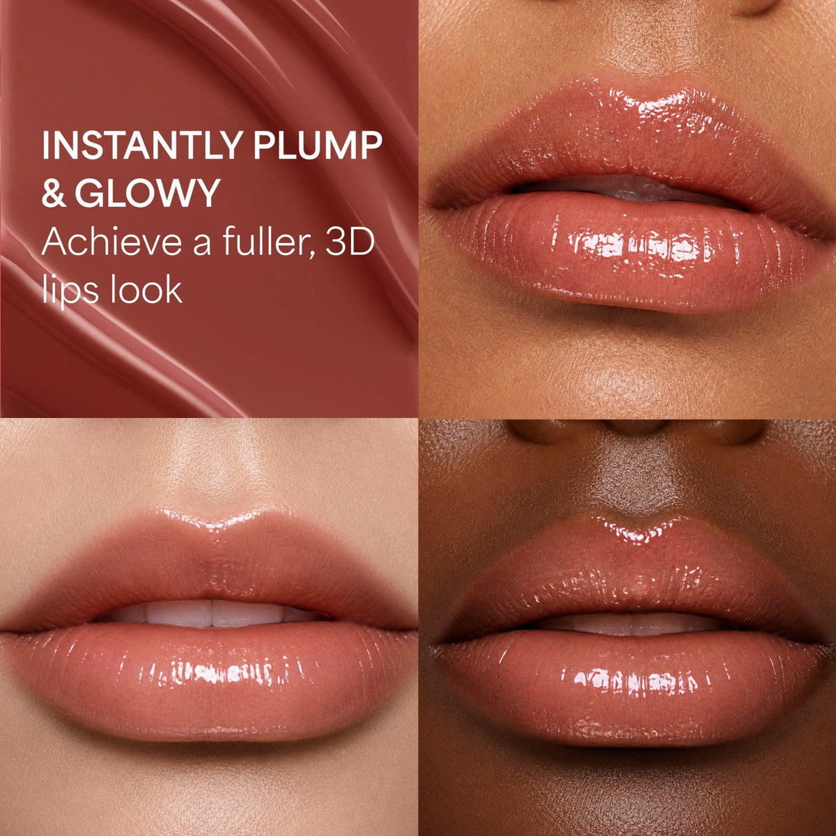 ENTROPY MAKE UP Glossy Lip Tint Spinel Charm swatch on skin