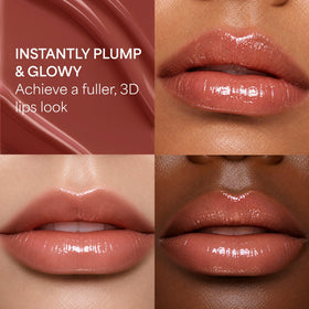 ENTROPY MAKE UP Glossy Lip Tint Spinel Charm swatch on skin
