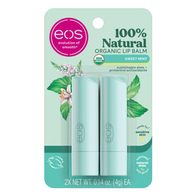 eos Baume à Lèvres Menthe Douce pack de 2 avec emballage