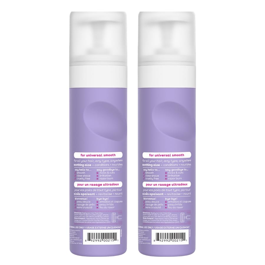 eos Crème à Raser Lavande avec Beurre de Karité et Aloe Vera