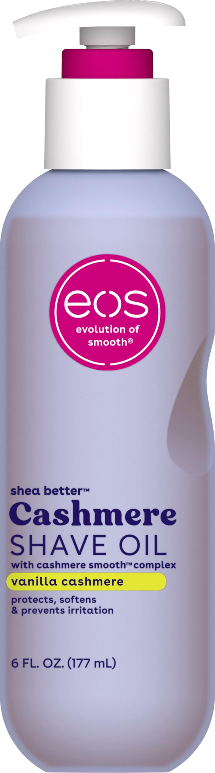 eos Huile de Rasage Cashmere Vanille 170ml vue de face