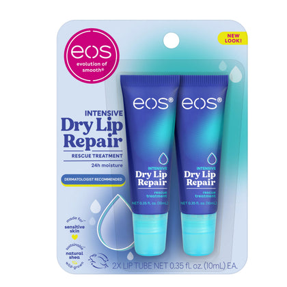 eos Traitement des Lèvres Extra Secs 2-Pack avec Extrait de Fraise