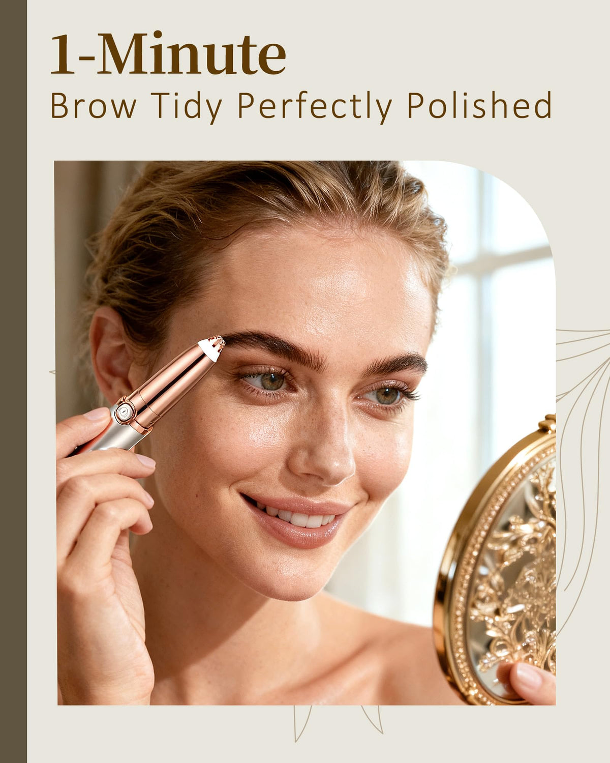 Épilateur à sourcils TeethBliss en or clair