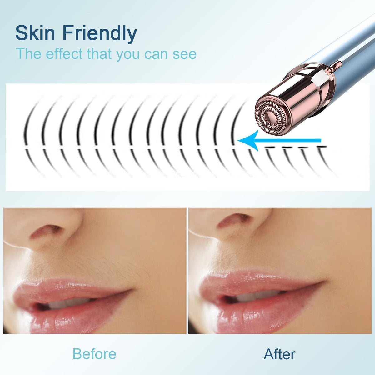 Épilateur facial innobeaut avec câble de chargement USB