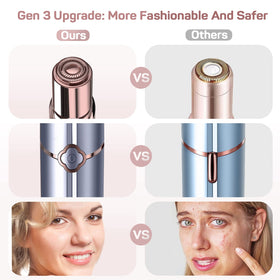 Épilateur visage gurelax sur une surface de maquillage