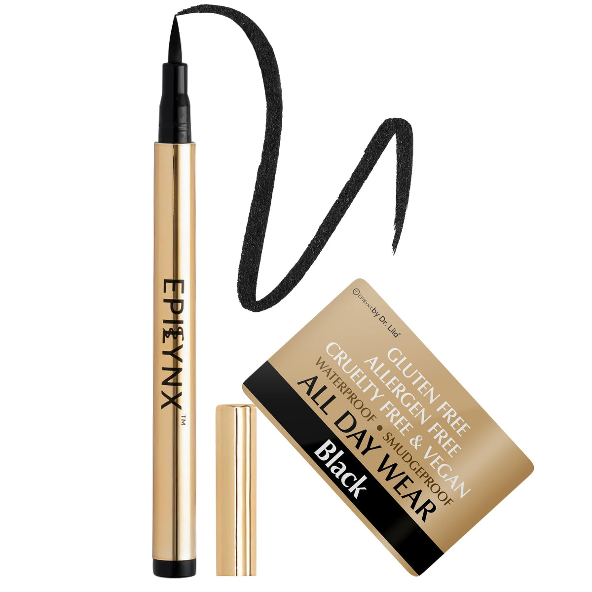 EPILYNX Eyeliner Liquide Waterproof Noir 2mL avec pointe en feutre