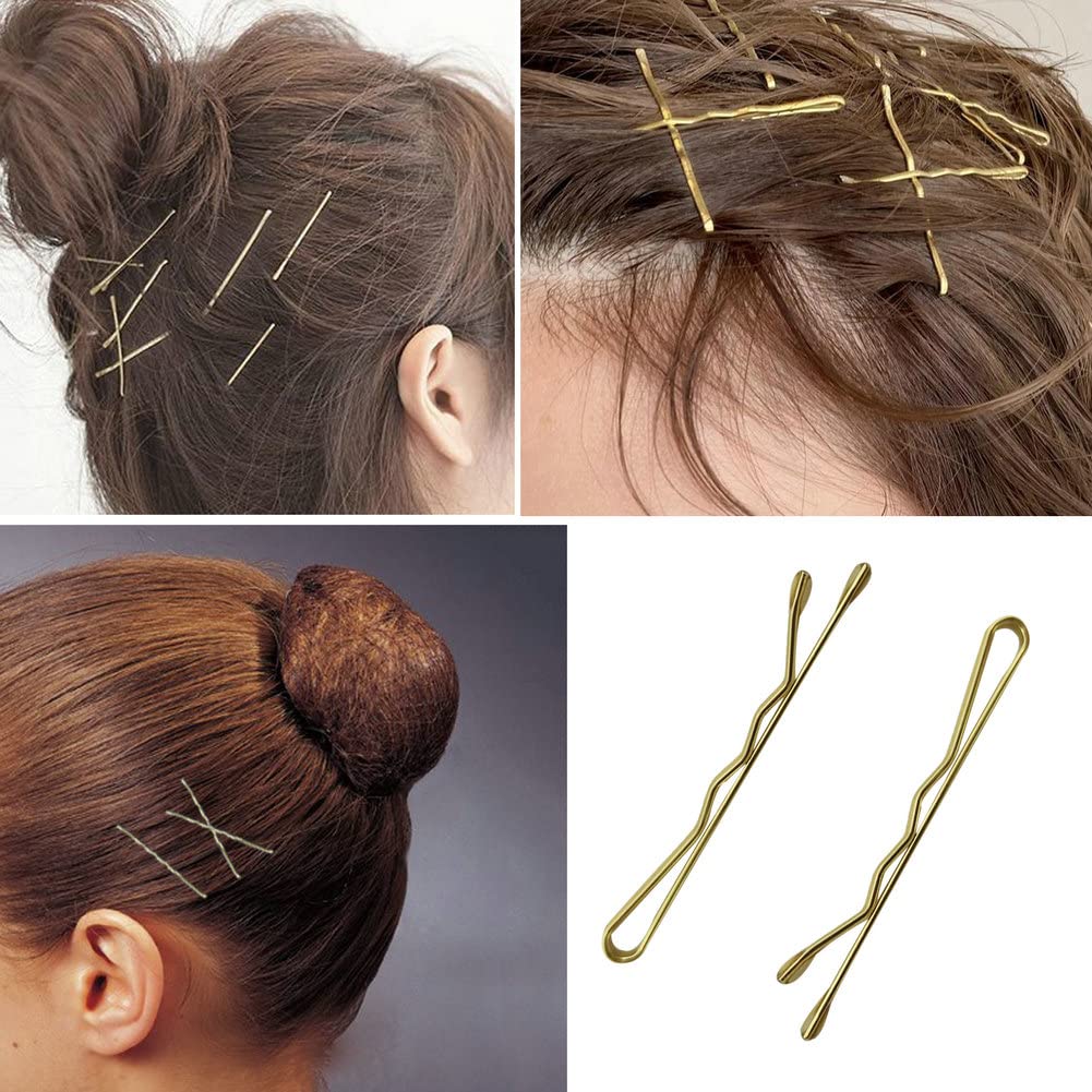 Epingles à cheveux dorées YINGFENG avec design ondulé