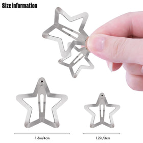 Épingles à cheveux étoile argent SAOROPEB - taille 1,18 pouces