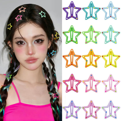 Épingles à cheveux étoiles multicolores VIBILIA, pack de 15 pièces