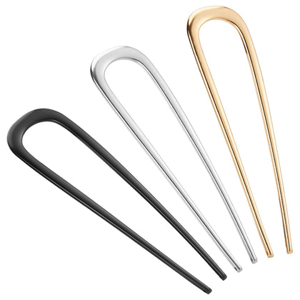 Épingles à cheveux françaises BEoffer en or, finition polie