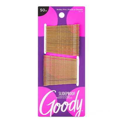 Épingles à cheveux GOODY SlideProof en métal blond, vue de face