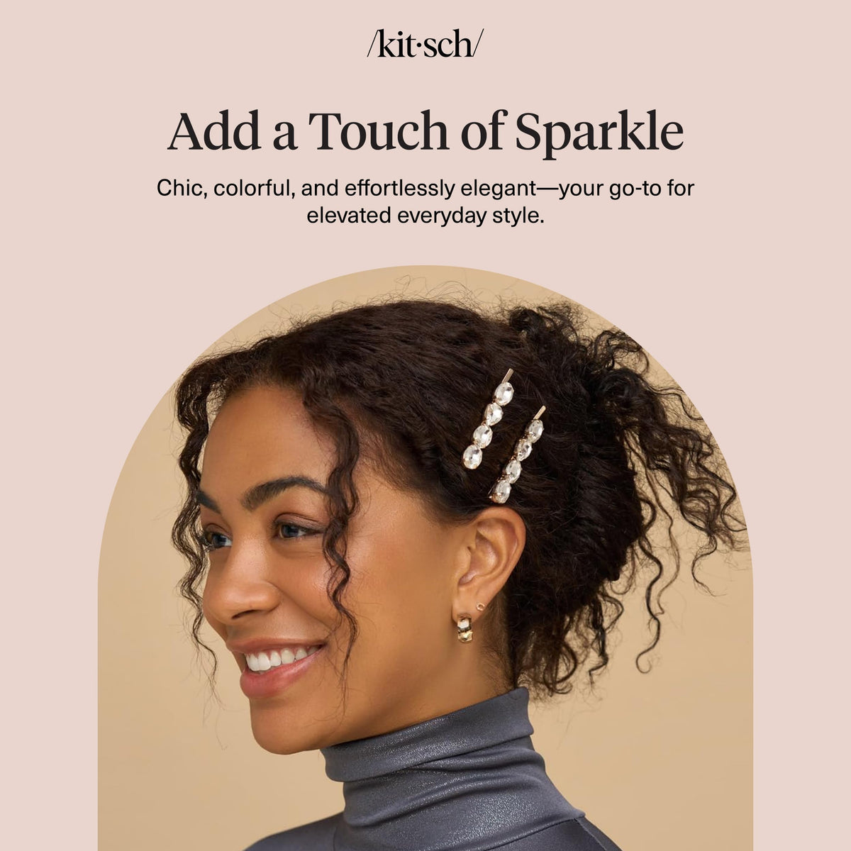 Épingles à cheveux Kitsch avec gemmes blanches, utilisation lors d'une fête