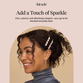 Épingles à cheveux Kitsch avec gemmes blanches, utilisation lors d'une fête