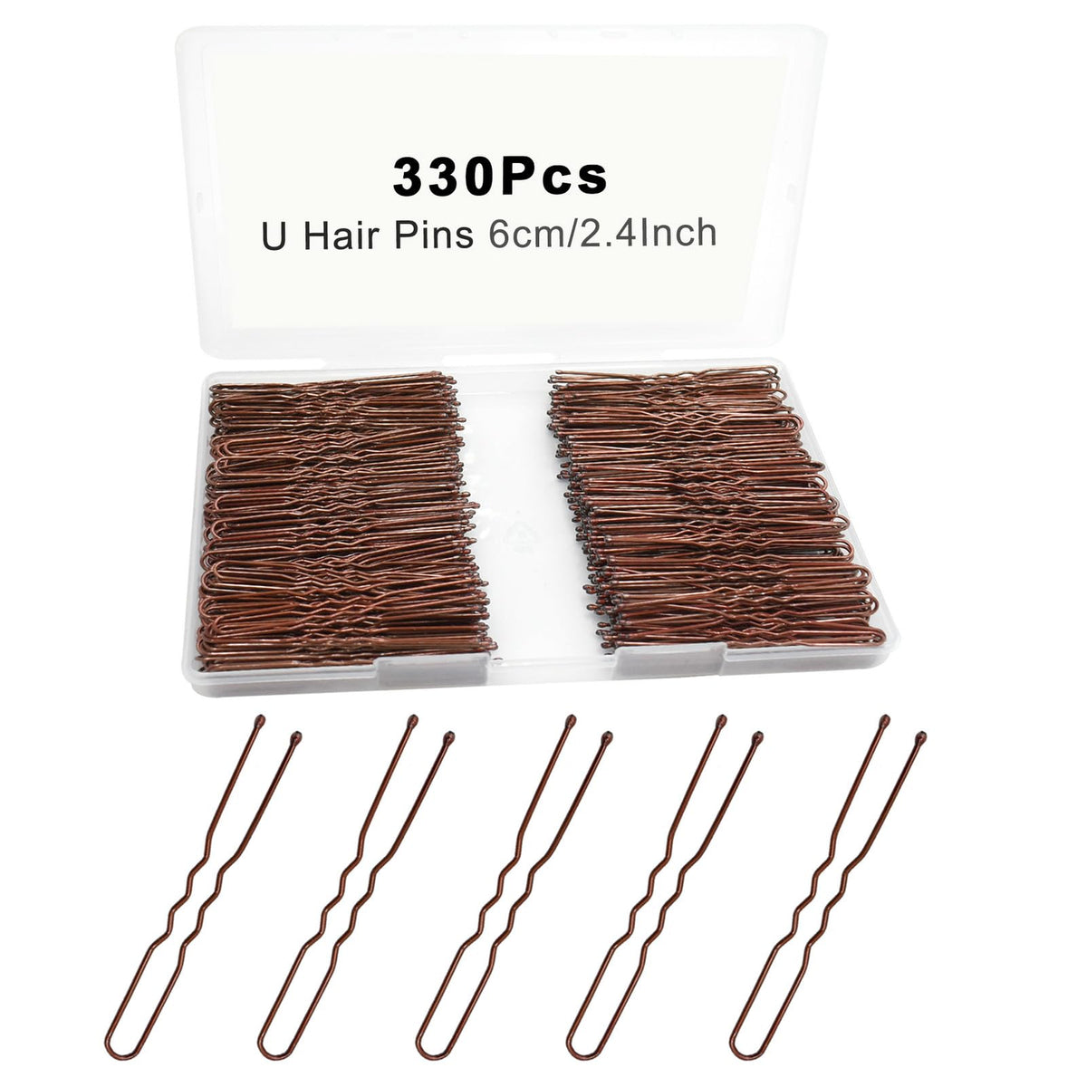Épingles à cheveux U YINGFENG 330 pièces dans une boîte de rangement
