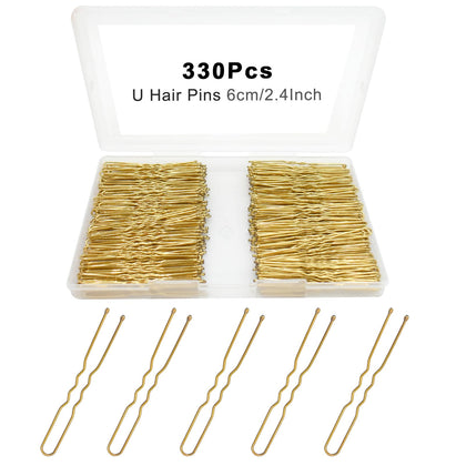Épingles à cheveux U YINGFENG 330 pièces en boîte de rangement