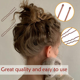 Épingles à cheveux U YINGFENG en utilisation sur un chignon
