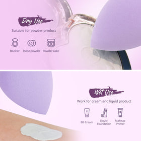 Éponge à maquillage BEAKEY en forme de goutte pour un mélange facile