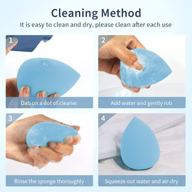 Éponge à maquillage BEAKEY lors d'une utilisation quotidienne
