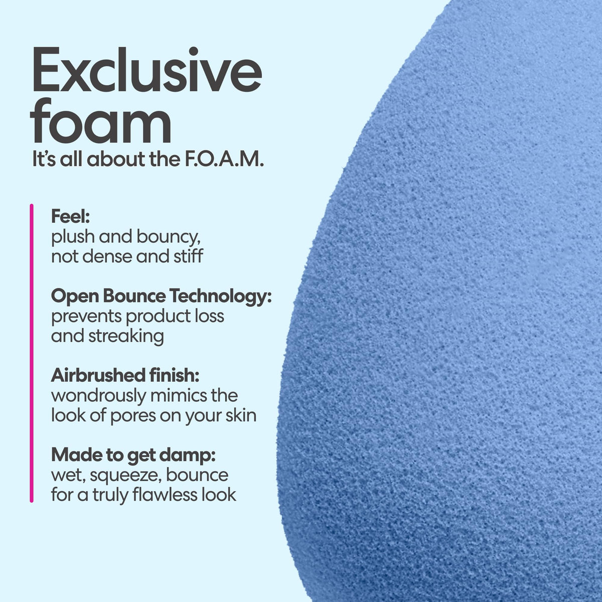Éponge à maquillage denim beautyblender avec son emballage écologique