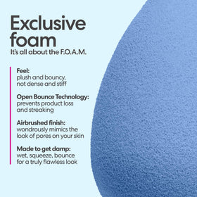 Éponge à maquillage denim beautyblender avec son emballage écologique