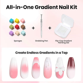 Éponge à ongles en action avec vernis à ongles