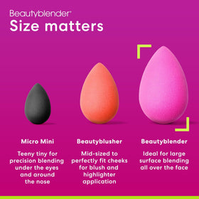 Éponge beautyblender rose avec gouttes d'eau pour activation