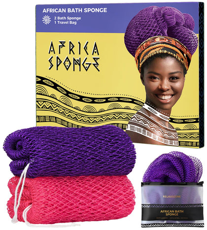 Éponge de bain africaine authentique RelaxScene vue de face