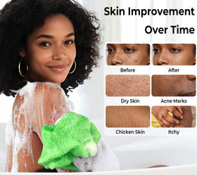 Éponge de bain africaine RelaxScene en nylon respectueux de la peau