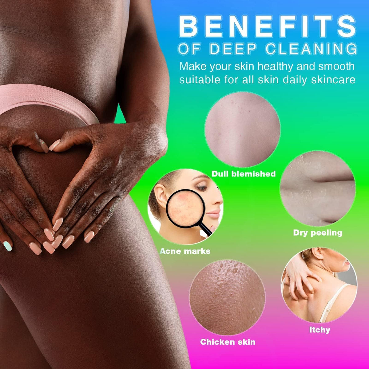 Éponge de bain africaine UJFQBH avec texture visible